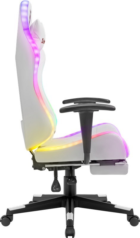 FOTEL DEFENDER WATCHER BIAŁY RGB GAMING