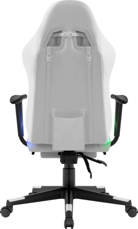 FOTEL DEFENDER WATCHER BIAŁY RGB GAMING