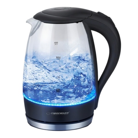 Czajnik elektryczny Esperanza EKK011K Salto Angel szklany LED 1.7L 2200W