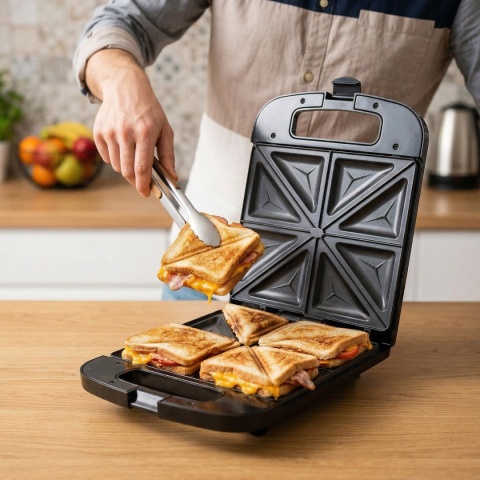 Opiekacz do kanapek Adler AD 3055 2000W - XXL na 4 kanapki