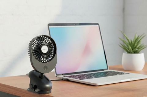 Mini wentylator biurkowy Esperanza EHF103K z klipsem i regulacją prędkości USB