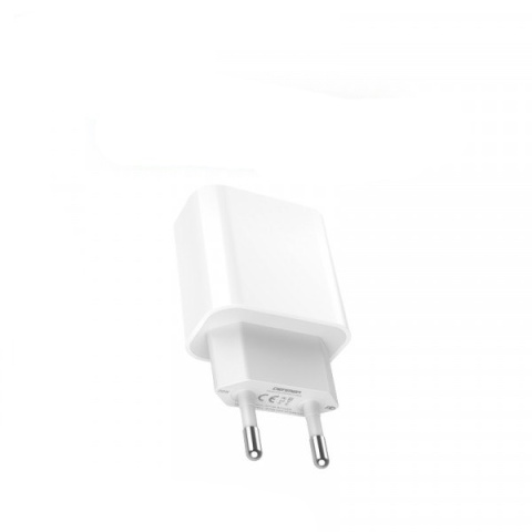 Ładowarka Sieciowa PD 20W + Kabel USB-C do USB-C | Denmen DC06 | Biała Quick Charge
