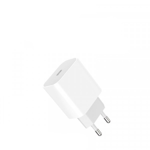 Ładowarka Sieciowa PD 20W + Kabel USB-C do USB-C | Denmen DC06 | Biała Quick Charge