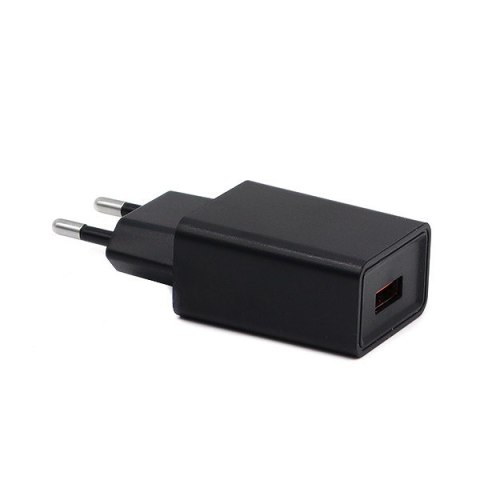 Ładowarka Sieciowa USB + Kabel USB-C 1m | Denmen 2.4A 12W | Czarna DC01TB Zestaw