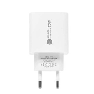 Ładowarka Sieciowa ECOBOX PAX 20W PD QC 3.0 | USB + USB-C | Kabel Lightning Zestaw