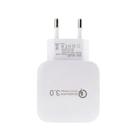 Ładowarka Sieciowa Szybka USB Quick Charge 3.0 3A 15W Faston Biała Do Telefonu