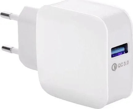 Ładowarka Sieciowa Szybka USB Quick Charge 3.0 3A 15W Faston Biała Do Telefonu