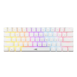 Klawiatura Mechaniczna Baracuda Dolphin 60% RGB Red Switch Biała