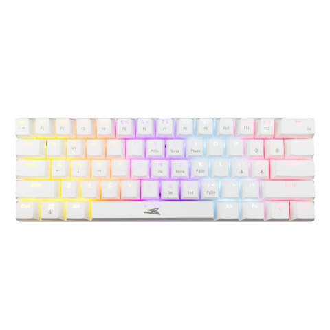 Klawiatura Mechaniczna Baracuda Dolphin 60% RGB Red Switch Biała