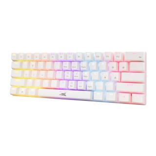 Klawiatura Mechaniczna Baracuda Dolphin 60% RGB Red Switch Biała