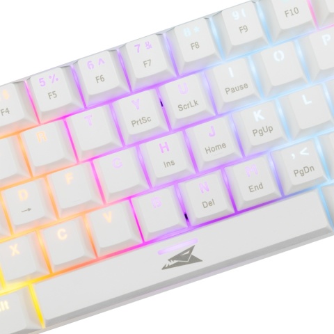 Klawiatura Mechaniczna Baracuda Dolphin 60% RGB Red Switch Biała