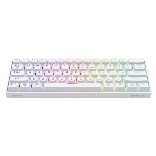 Klawiatura Mechaniczna SAVIO WHITEOUT X2 PEACH Silent RGB Hot Swap Biała