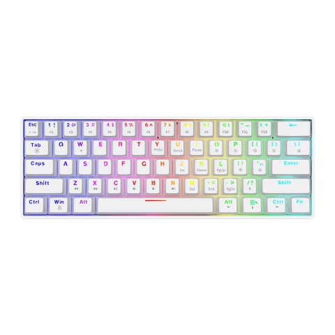 Klawiatura Mechaniczna SAVIO WHITEOUT X2 PEACH Silent RGB Hot Swap Biała
