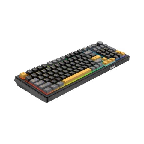 Klawiatura mechaniczna White Shark EXCALIBUR czarna KTT Wine GAMING Red RGB Hot-Swap