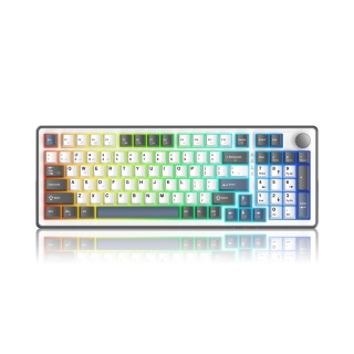 Klawiatura mechaniczna White Shark EXCALIBUR biała KTT Wine GAMING Red RGB Hot-Swap