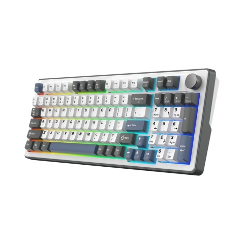 Klawiatura mechaniczna White Shark EXCALIBUR biała KTT Wine GAMING Red RGB Hot-Swap