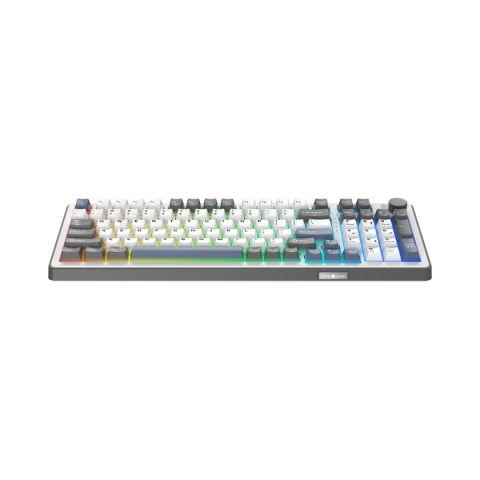 Klawiatura mechaniczna White Shark EXCALIBUR biała KTT Wine GAMING Red RGB Hot-Swap