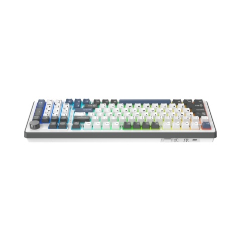 Klawiatura mechaniczna White Shark EXCALIBUR biała KTT Wine GAMING Red RGB Hot-Swap