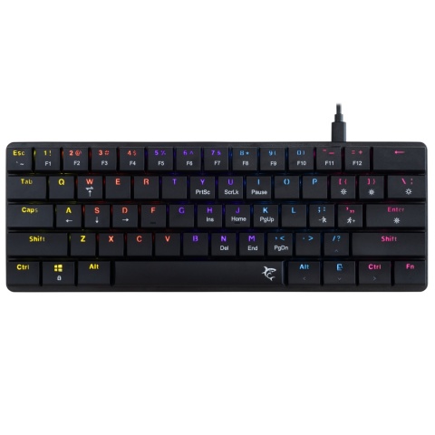 Klawiatura gamingowa White Shark NAGAMAKI czarna Red Switch Low Profile RGB