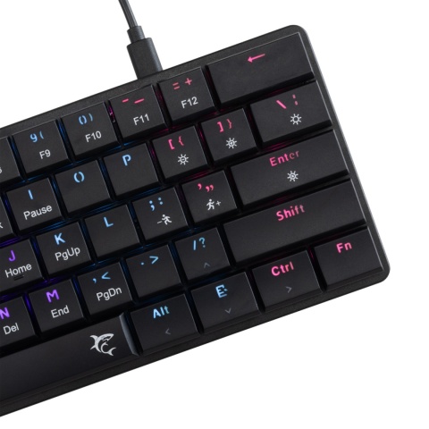 Klawiatura gamingowa White Shark NAGAMAKI czarna Red Switch Low Profile RGB
