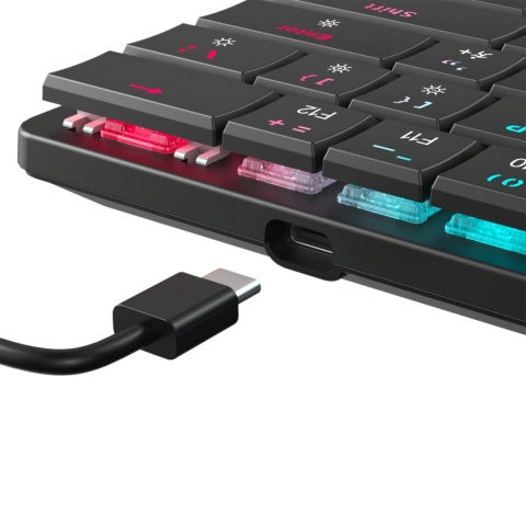 Klawiatura gamingowa White Shark NAGAMAKI czarna Red Switch Low Profile RGB
