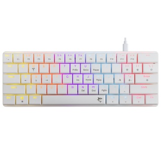 Klawiatura Mechaniczna White Shark NAGAMAKI GAMING biała Red Switch Low Profile RGB