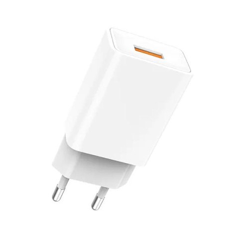 Ładowarka Sieciowa USB + Kabel USB-C 1m | Denmen 2.4A 12W | Biała DC01TB Zestaw