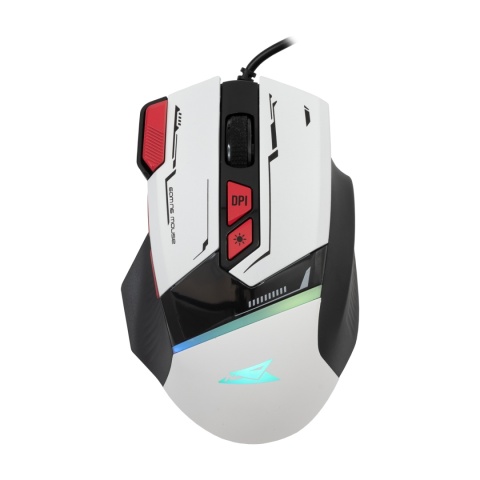 Mysz Gamingowa Baracuda Manta 12800 DPI RGB 1000 Hz 8 Przycisków Biała