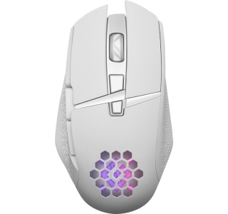 Mysz gamingowa bezprzewodowa Defender GM-514 Glory RGB 3200DPI biała