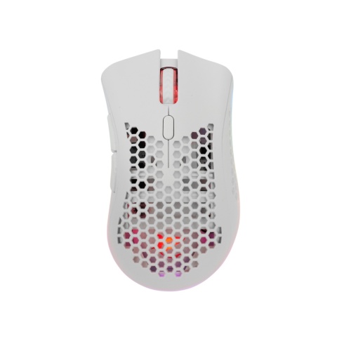 Mysz bezprzewodowa White Shark LIONEL biała RGB 10000 DPI