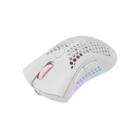Mysz bezprzewodowa White Shark LIONEL biała RGB 10000 DPI