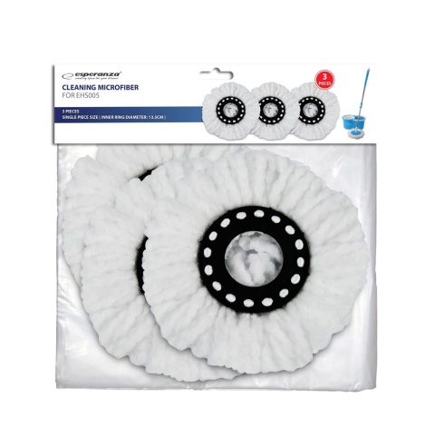 Wkład do Mopa Obrotowego Mikrofibra 3szt | Esperanza Perfect Clean | Zapas do Mopa Koło