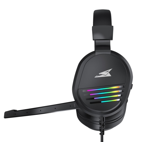 Słuchawki Gamingowe Baracuda Pearl z Mikrofonem LED 40 mm Czarne