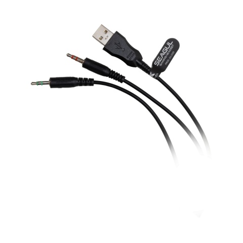 Słuchawki Gamingowe Baracuda Seagul z Mikrofonem LED 50 mm Czarne