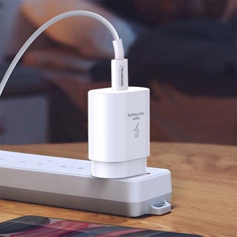 Szybka Ładowarka Sieciowa Somostel 25W PD USB-C Szybkie Ładowanie SMS-Q03 Biała