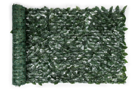 Sztuczny Bluszcz Żywopłot 300x100 cm Zielona Osłona na Balkon Taras Ogrodzenie