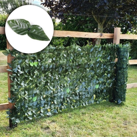 Sztuczny Bluszcz Żywopłot 300x100 cm Zielona Osłona na Balkon Taras Ogrodzenie