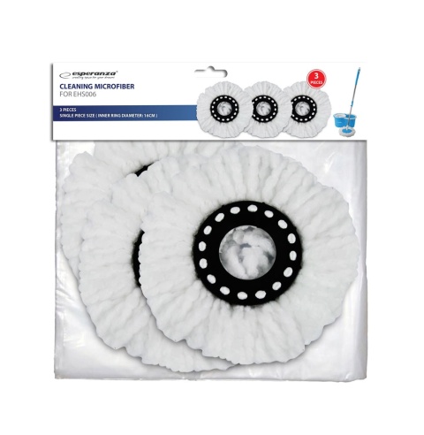 Wkłady do Mopa Obrotowego ESPERANZA Perfect Clean EHS006 Mikrofibra 3szt