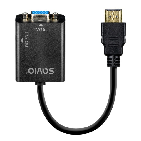 Adapter SAVIO AK-76 HDMI na VGA Full HD 1080p z Audio Jack 3,5 mm