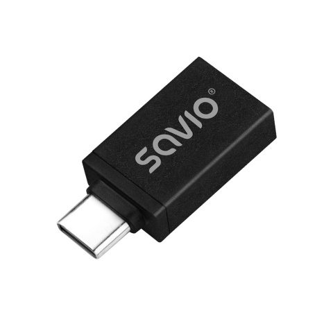 Adapter SAVIO AK-80 USB-C na USB-A 3.1 OTG 5 Gb/s 3A Czarny