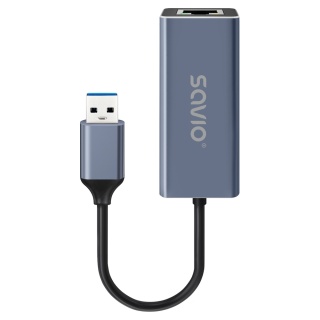 Adapter SAVIO AK-83 USB-A 3.1 do RJ-45 Gigabit Ethernet 1000 Mbps