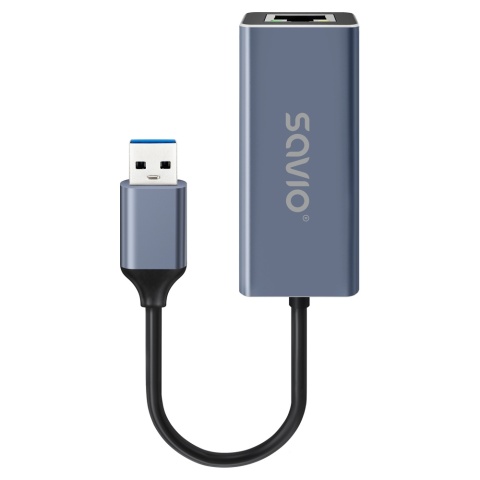 Adapter SAVIO AK-83 USB-A 3.1 do RJ-45 Gigabit Ethernet 1000 Mbps