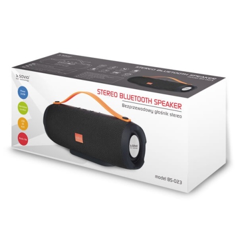 Głośnik Bluetooth SAVIO BS-023 2×5W Stereo AUX FM USB Micro SD czarny