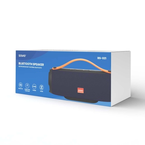 Głośnik Bluetooth SAVIO BS-021 2×5W Stereo AUX FM USB Micro SD niebieski