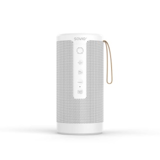 Głośnik Bluetooth SAVIO BS-032 Biały 2×5W Stereo TWS AUX SD IPX5