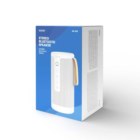 Głośnik Bluetooth SAVIO BS-032 Biały 2×5W Stereo TWS AUX SD IPX5