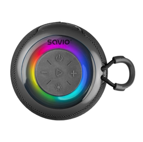 Głośnik Bluetooth SAVIO BS-041 5W TWS FM MicroSD LED IPX4 Czarny