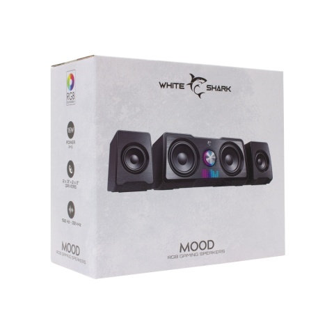 Głośniki Komputerowe White Shark MOOD 2.2 LED 16 W Białe
