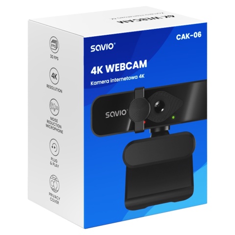 Kamera Internetowa SAVIO CAK-06 4K 2160p Autofokus Mikrofon USB
