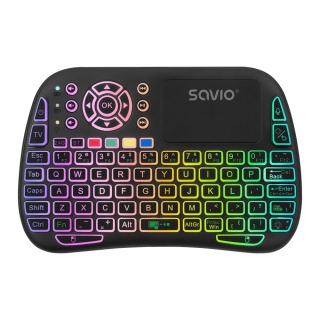 Klawiatura Bezprzewodowa SAVIO KW-04 ARGB Touchpad Bluetooth 5.2 2.4 GHz